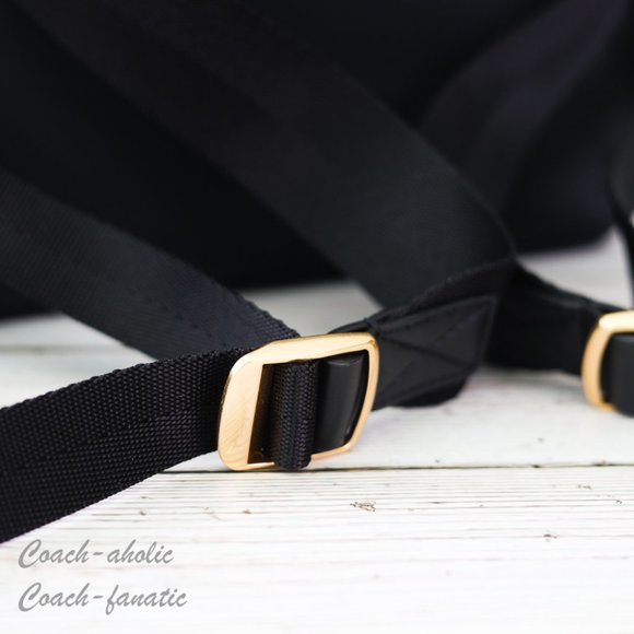 NWT Tory Burch Ella Logo Dual Zip Compartment Nylon Backpack in Black - Picture 7 of 13